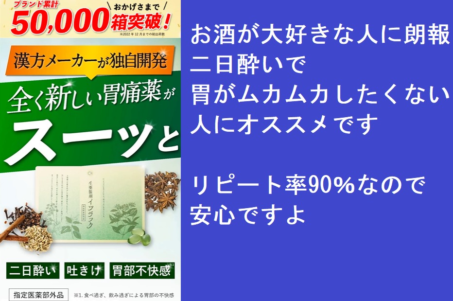 薬用イツラックを薬局で買うのちょっとまって!損をしない購入方法!胃痛、胃もたれ対策でお悩みの人にはこれがおすすめ!どこで売ってるの?