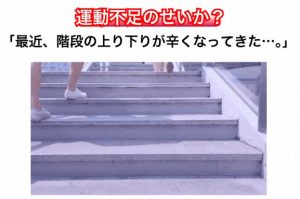 階段の上り下りが辛く