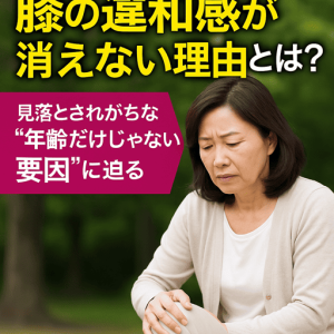 膝の違和感が消えない理由とは？見落とされがちな“年齢だけじゃない要因”に迫る