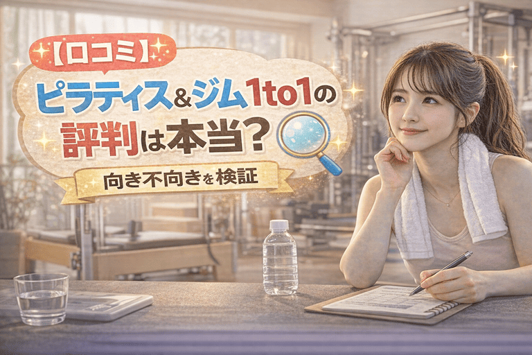 【口コミ】ピラティス&ジム1to1の評判は本当?向き不向きを検証【女性の為のボディメイク】