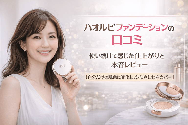 ハオルビ ファンデーションの口コミ|使い続けて感じた仕上がりと本音レビュー【自分だけの肌色に変化し、シミやしわをカバー】