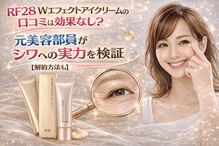 RF28 Wエフェクト アイクリームの口コミは効果なし?元美容部員がシワへの実力を検証【解約方法も】