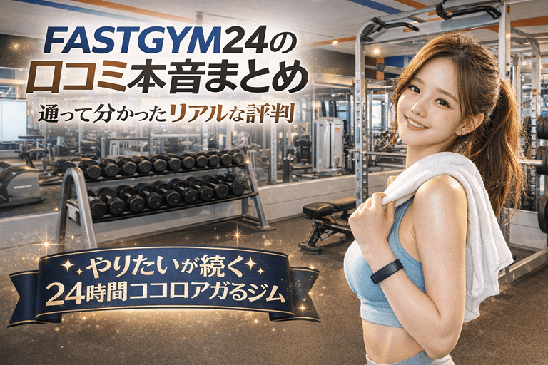 FASTGYM24の口コミ本音まとめ|通って分かったリアルな評判【やりたいが続く*24時間ココロアガるジム】