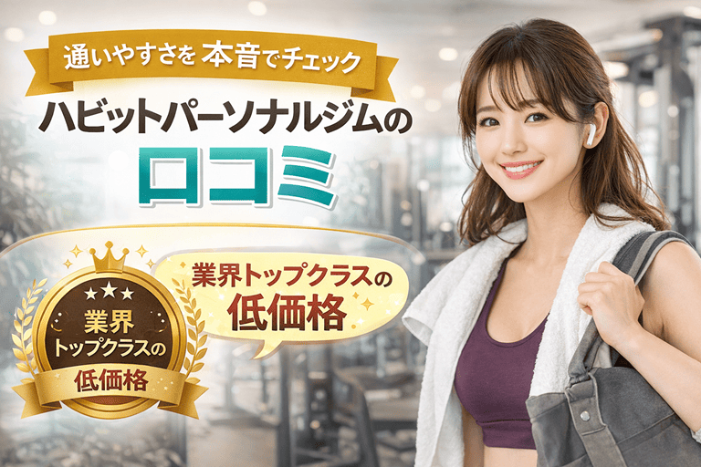 ハビットパーソナルジムの口コミ|通いやすさを本音でチェック【業界トップクラスの低価格】